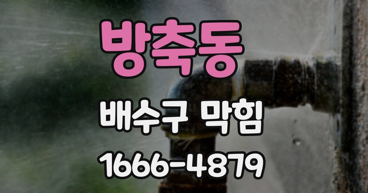 방축동 배수구 막힘