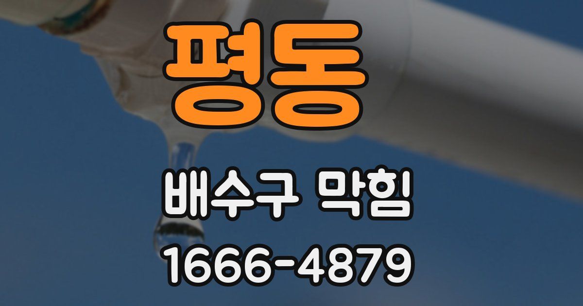평동 배수구 막힘