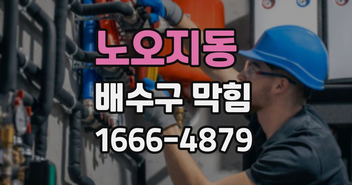 노오지동 배수구 막힘