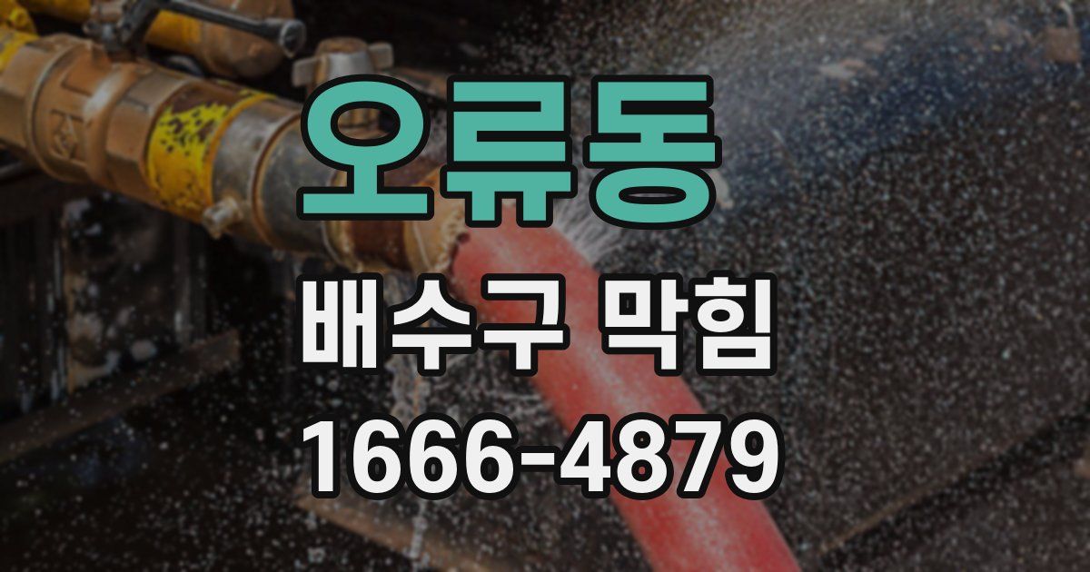 오류동 배수구 막힘