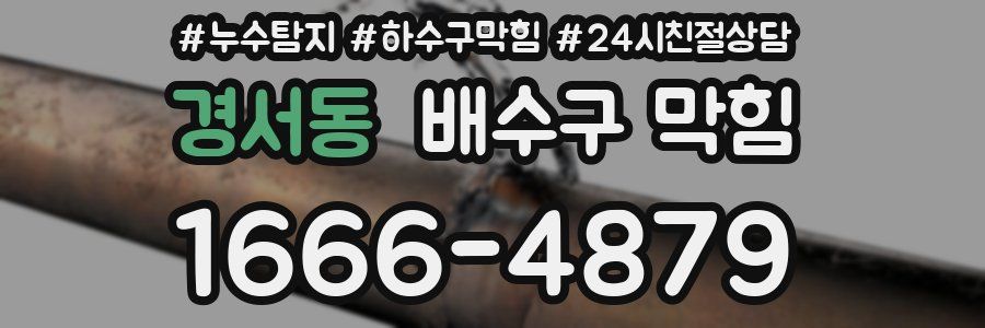 경서동 배수구 막힘