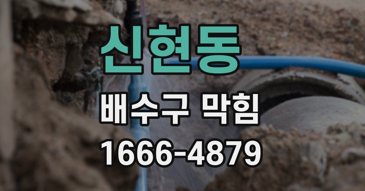 신현동 배수구 막힘