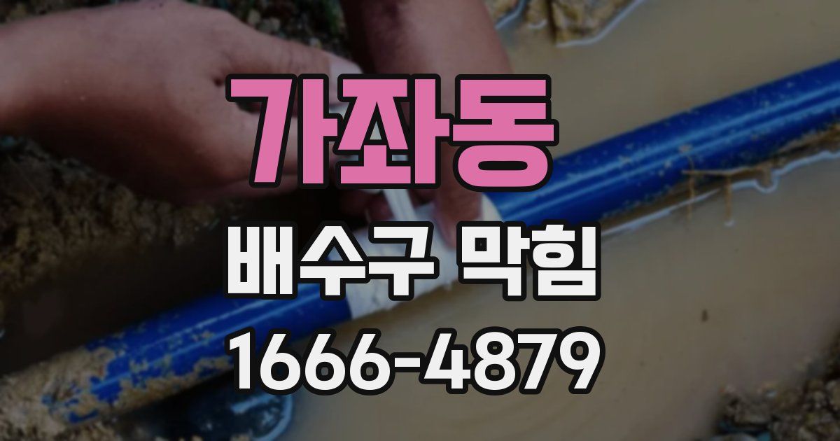 가좌동 배수구 막힘