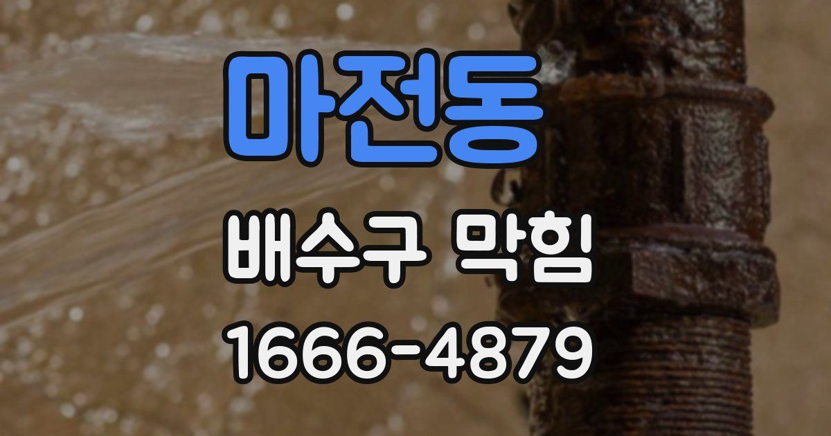 마전동 배수구 막힘