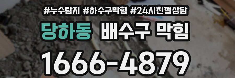 당하동 배수구 막힘