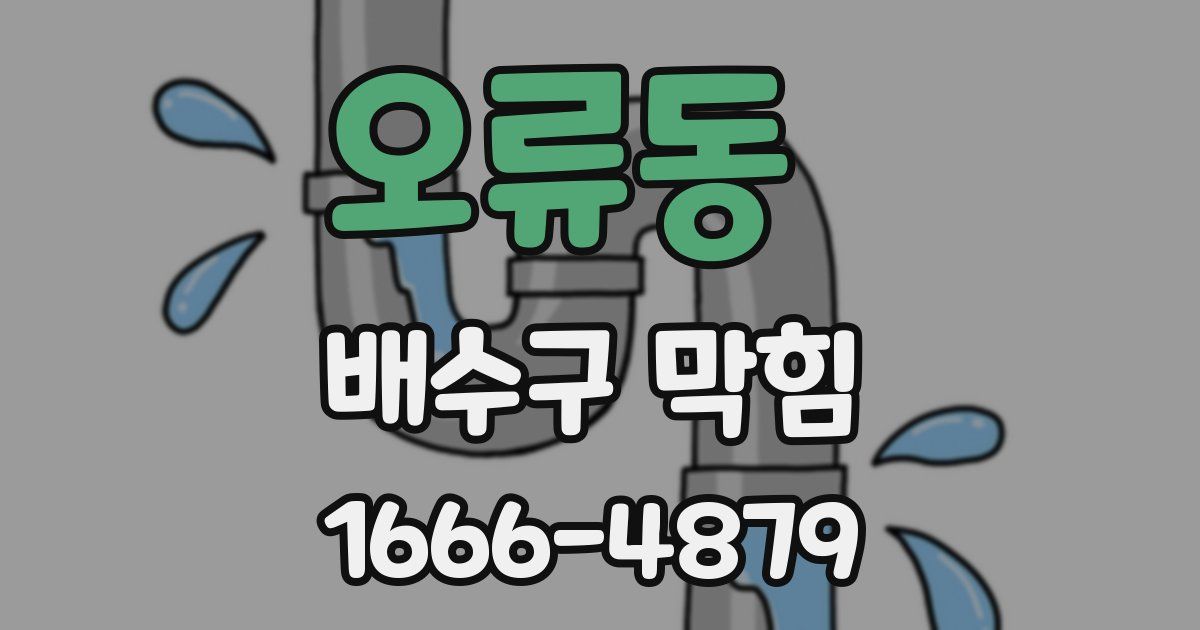 오류동 배수구 막힘
