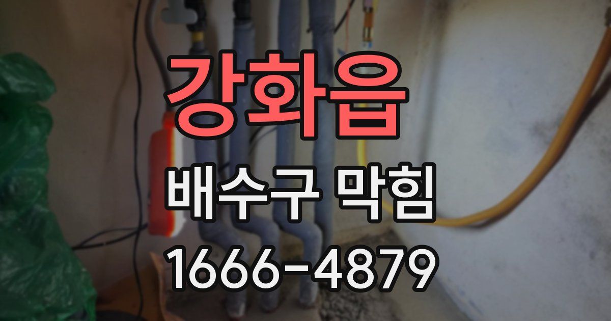 강화읍 배수구 막힘