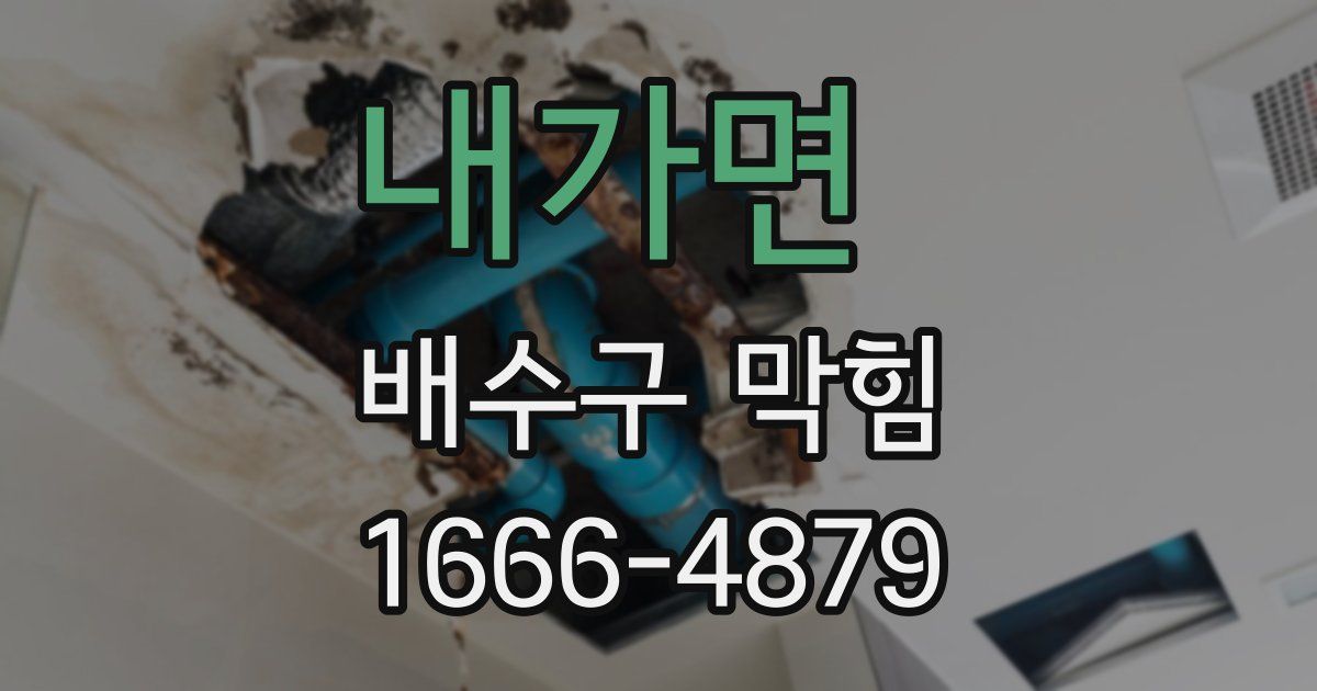 내가면 배수구 막힘