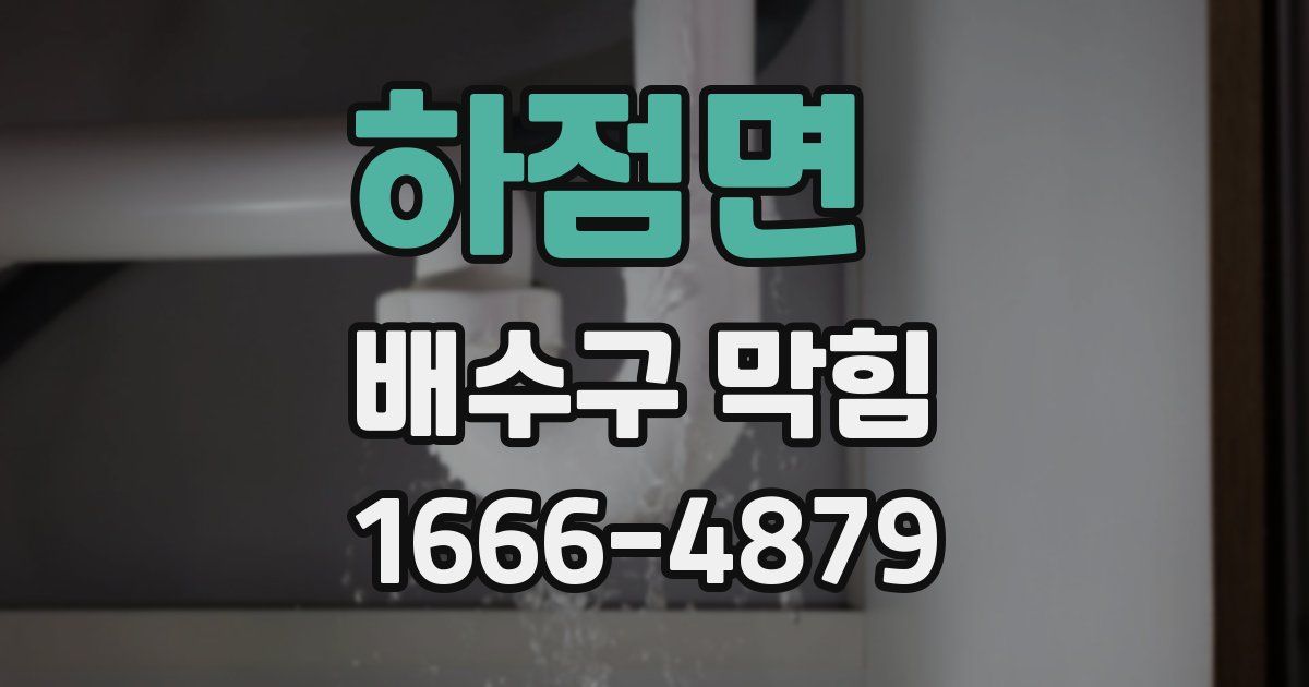 하점면 배수구 막힘