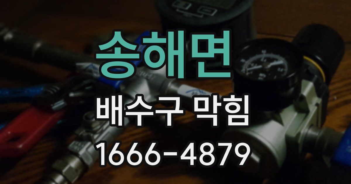 송해면 배수구 막힘