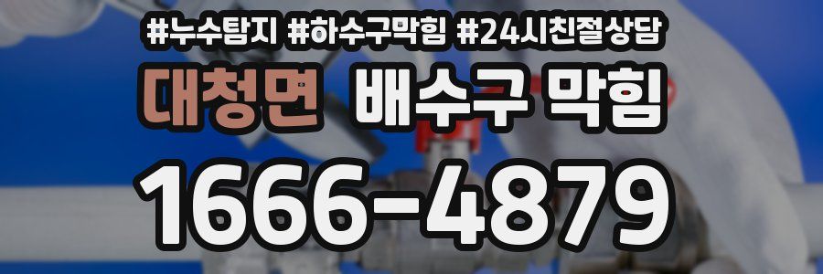 대청면 배수구 막힘