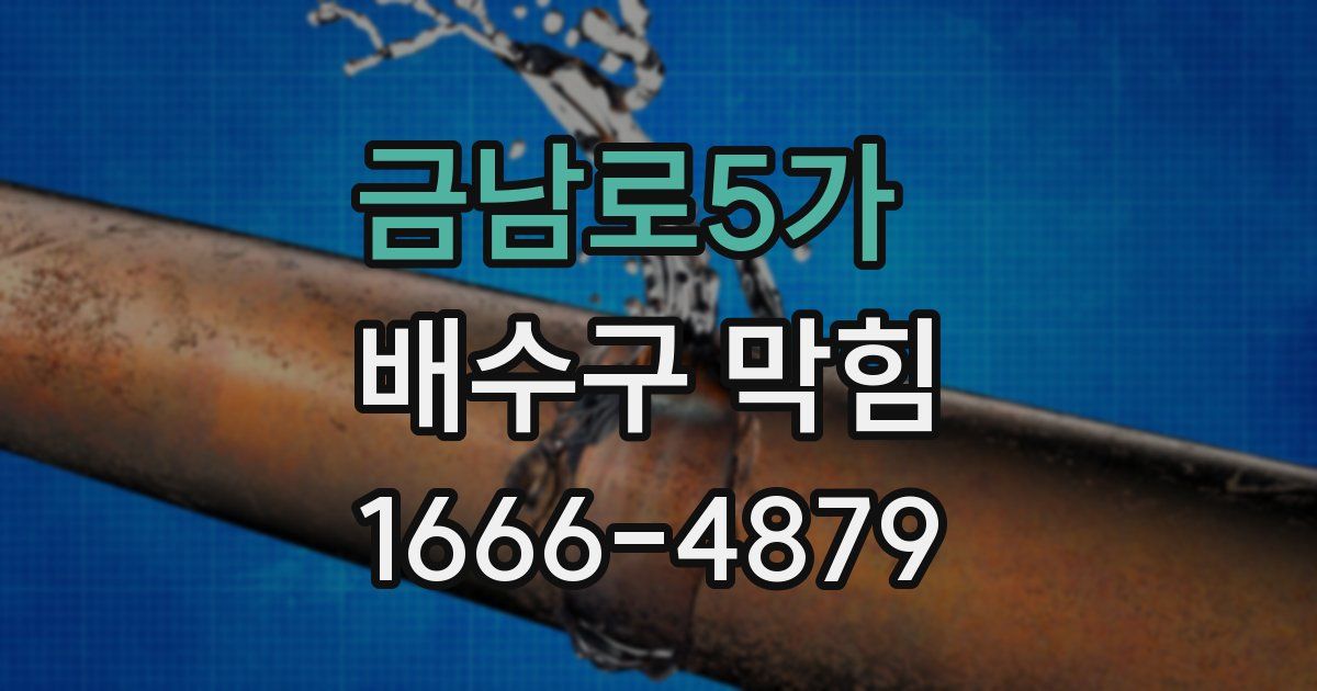 금남로5가 배수구 막힘