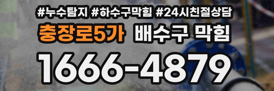 충장로5가 배수구 막힘