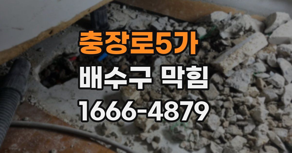 충장로5가 배수구 막힘
