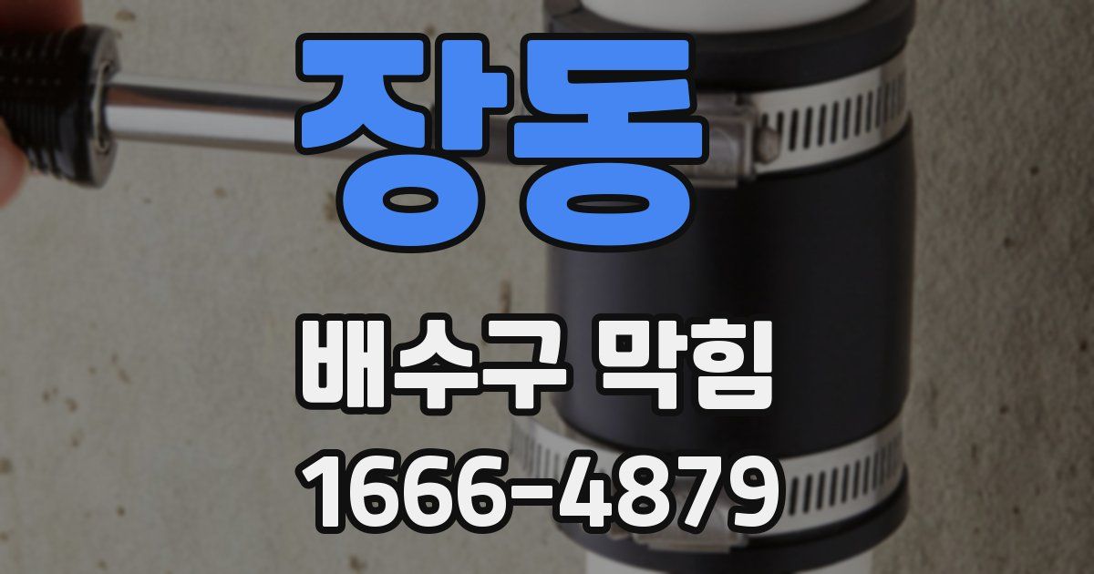 장동 배수구 막힘