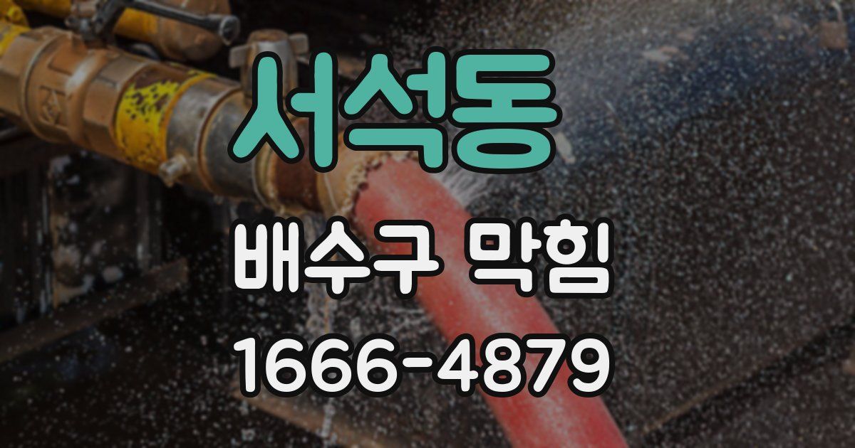 서석동 배수구 막힘