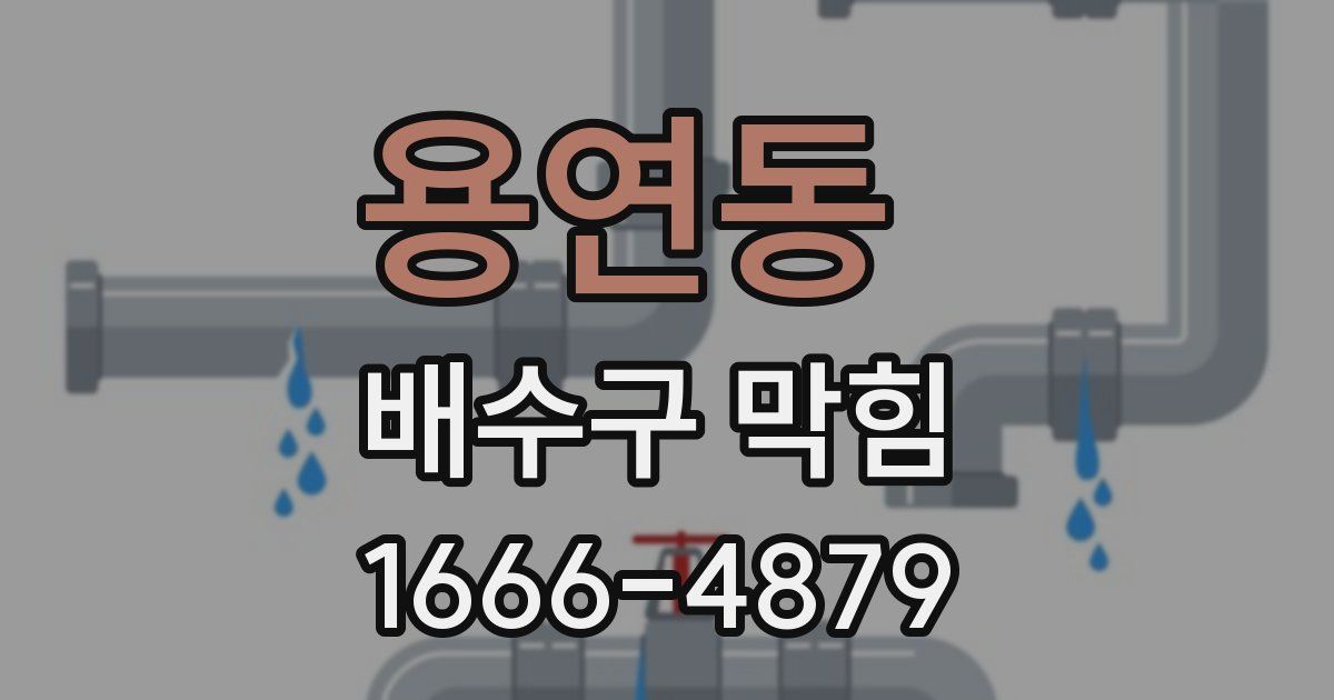 용연동 배수구 막힘