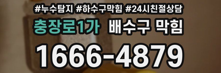 충장로1가 배수구 막힘