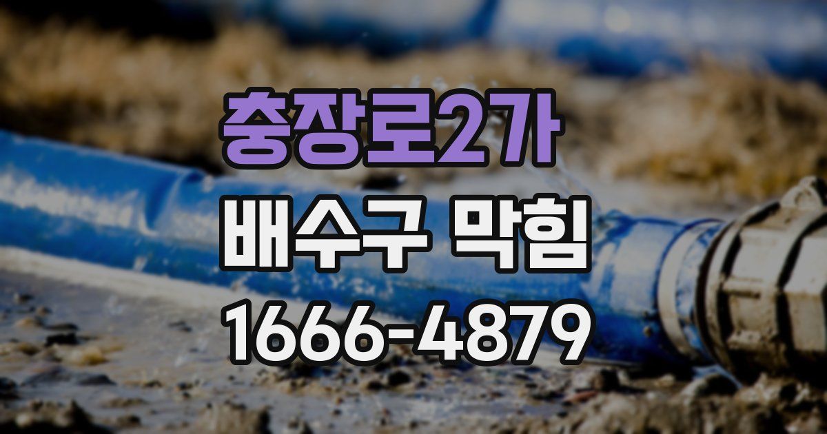 충장로2가 배수구 막힘