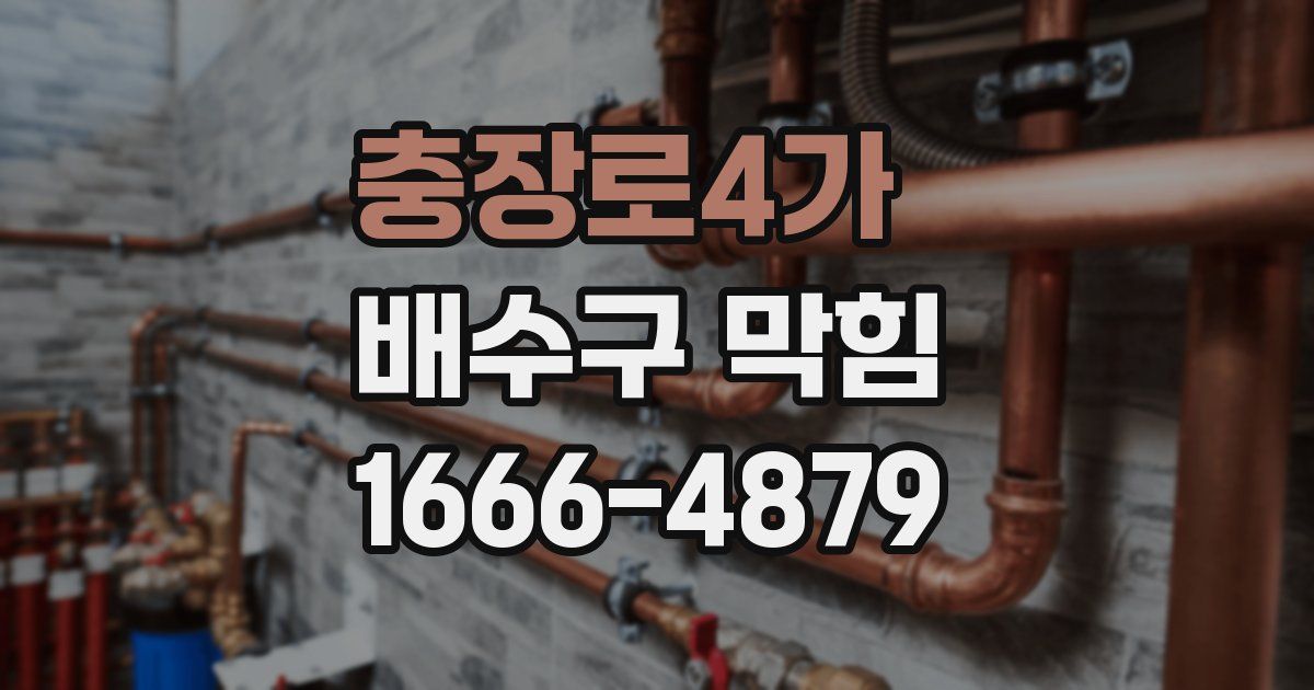 충장로4가 배수구 막힘