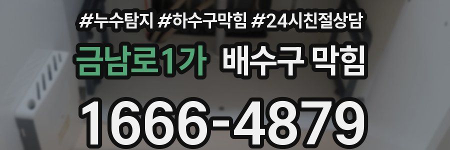 금남로1가 배수구 막힘