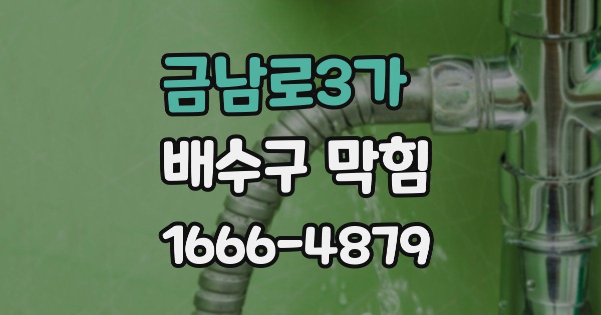 금남로3가 배수구 막힘