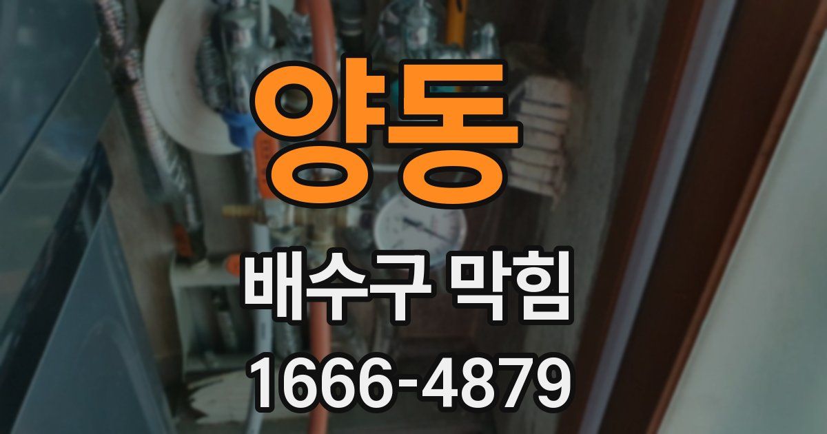 양동 배수구 막힘