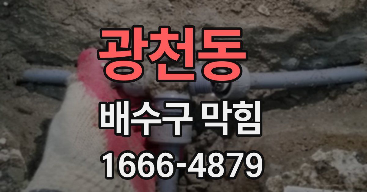 광천동 배수구 막힘