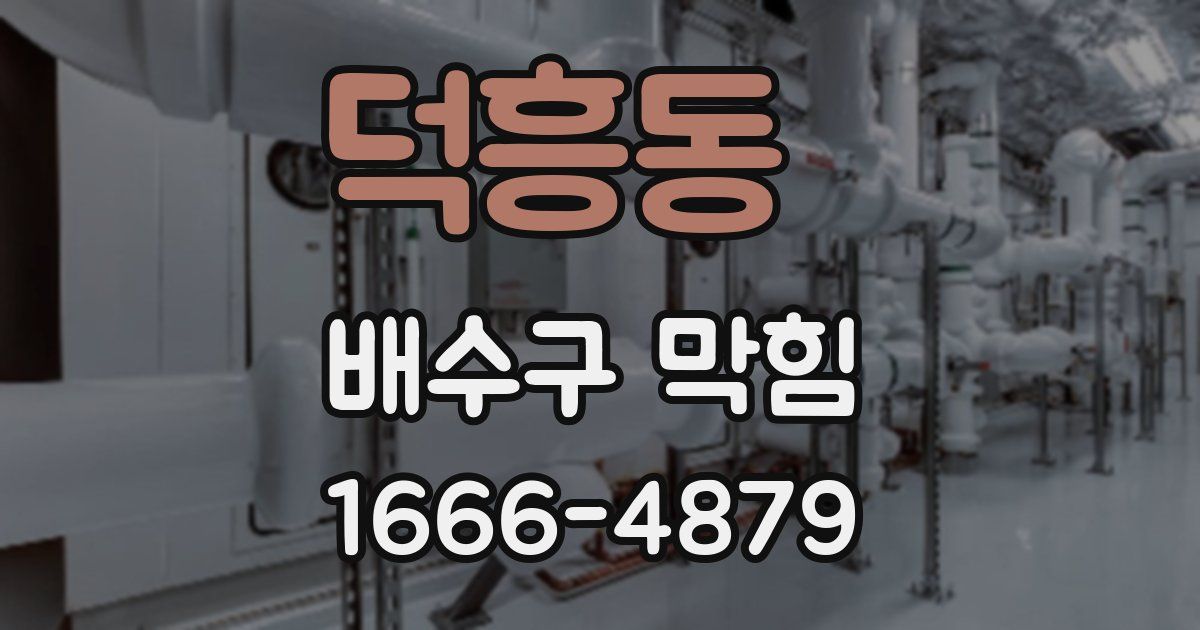 덕흥동 배수구 막힘