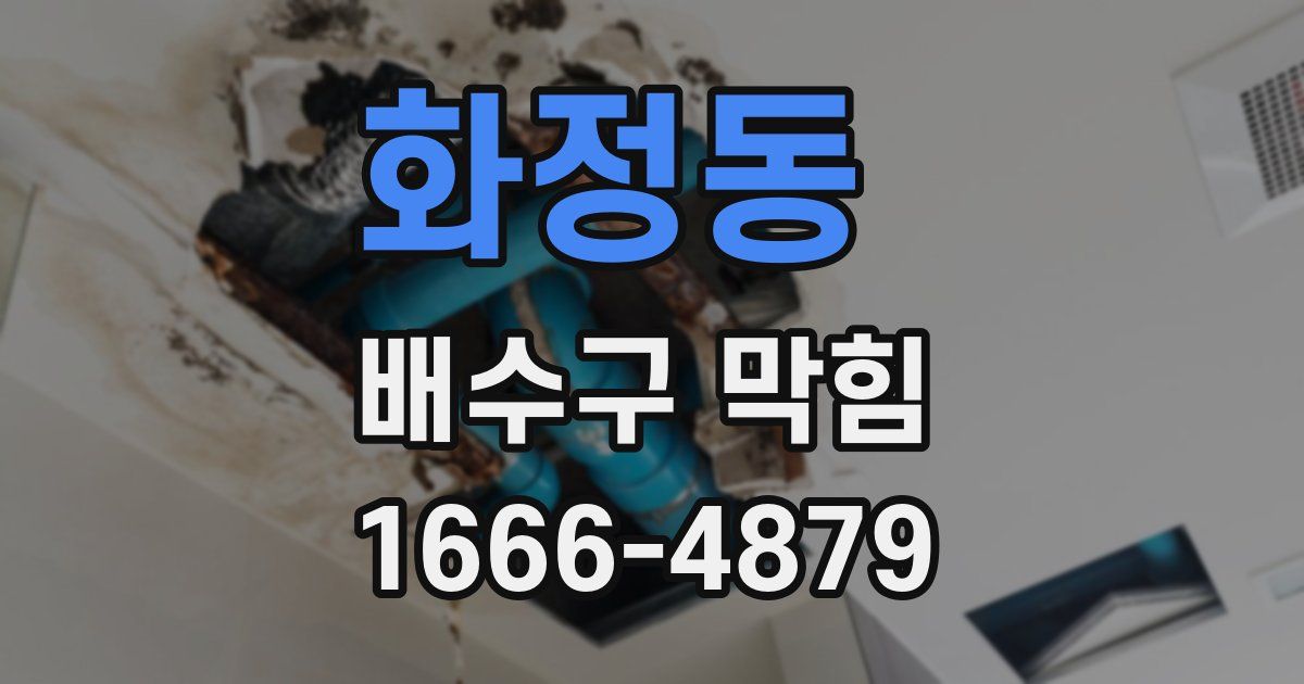 화정동 배수구 막힘