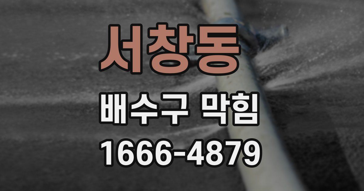 서창동 배수구 막힘