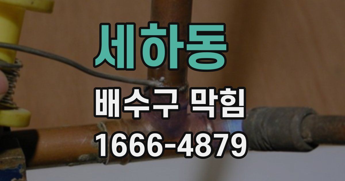 세하동 배수구 막힘