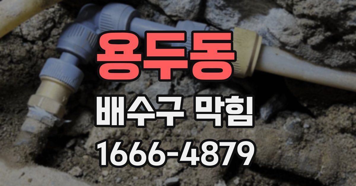 용두동 배수구 막힘