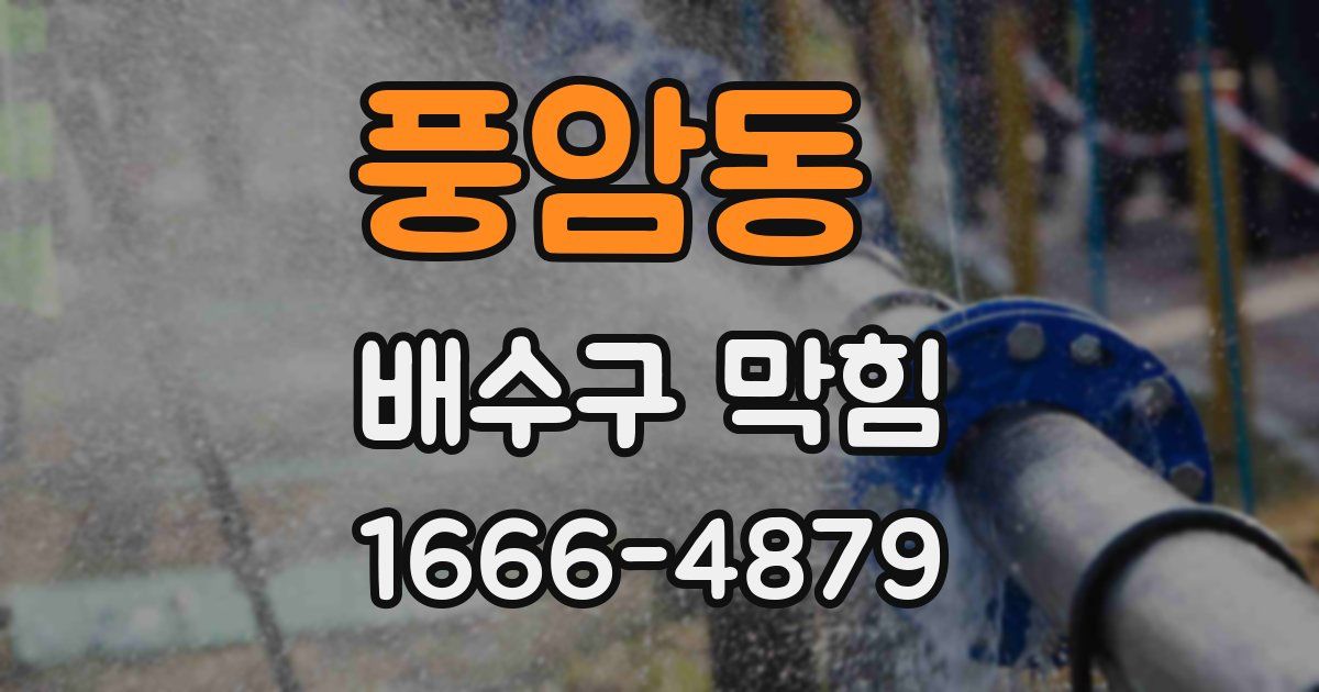 풍암동 배수구 막힘