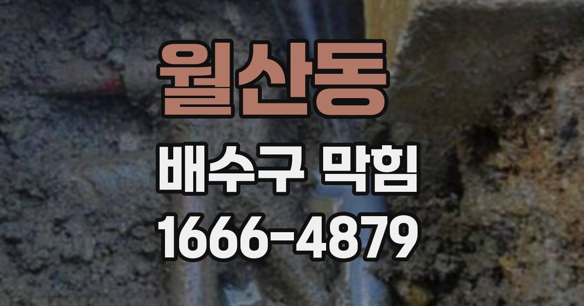 월산동 배수구 막힘