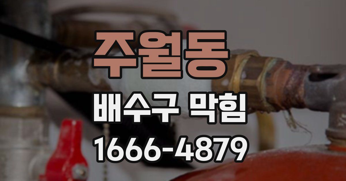 주월동 배수구 막힘