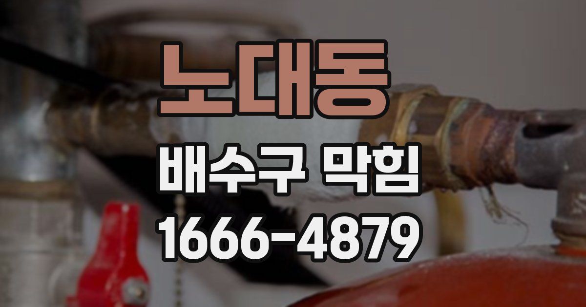 노대동 배수구 막힘
