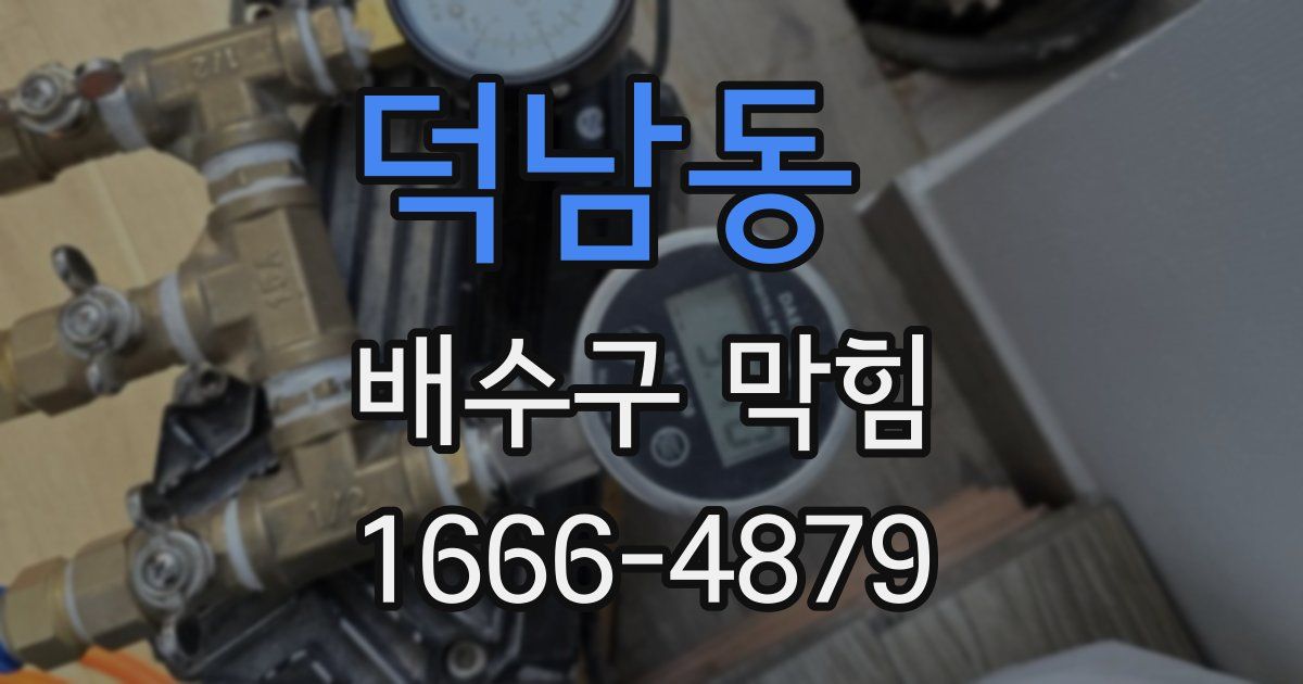 덕남동 배수구 막힘