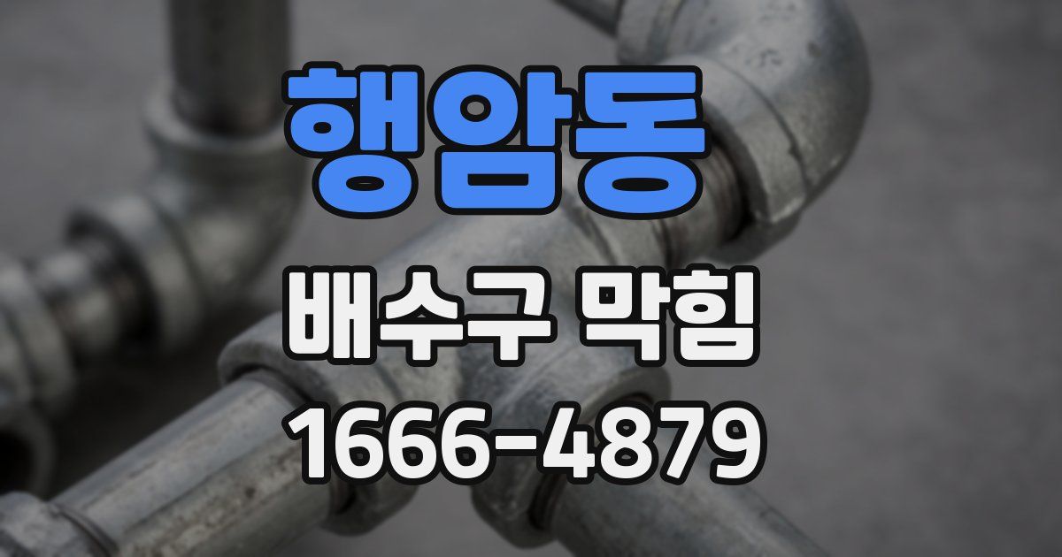 행암동 배수구 막힘