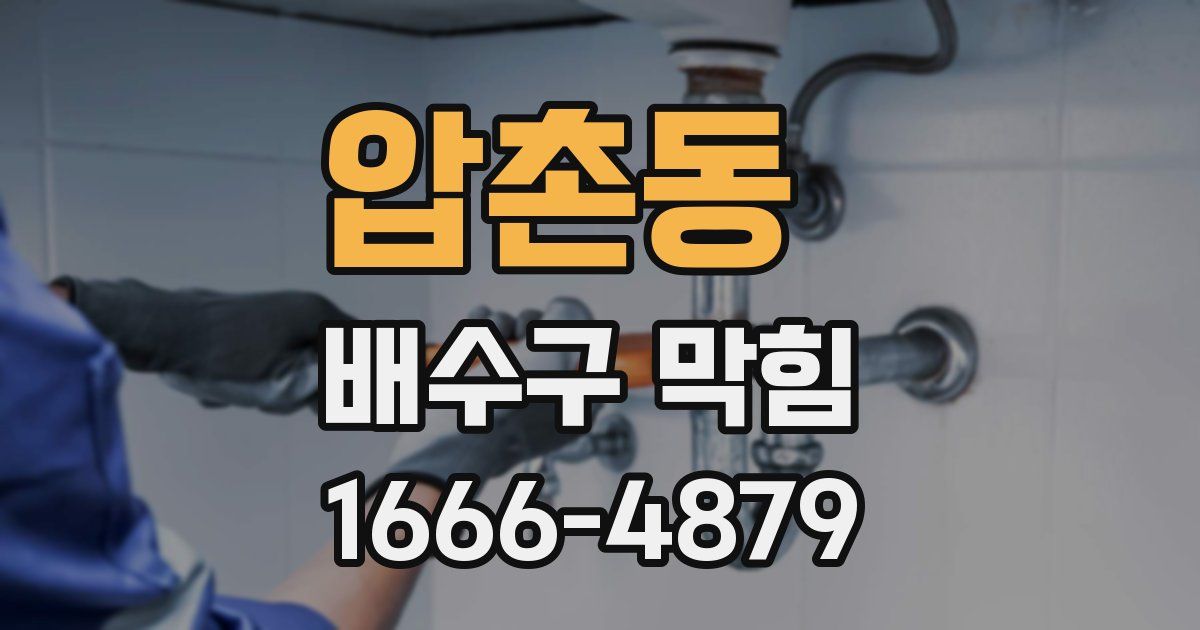 압촌동 배수구 막힘