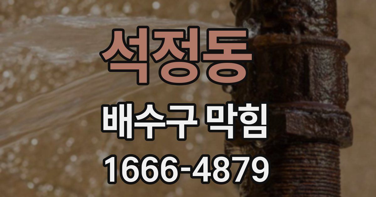 석정동 배수구 막힘