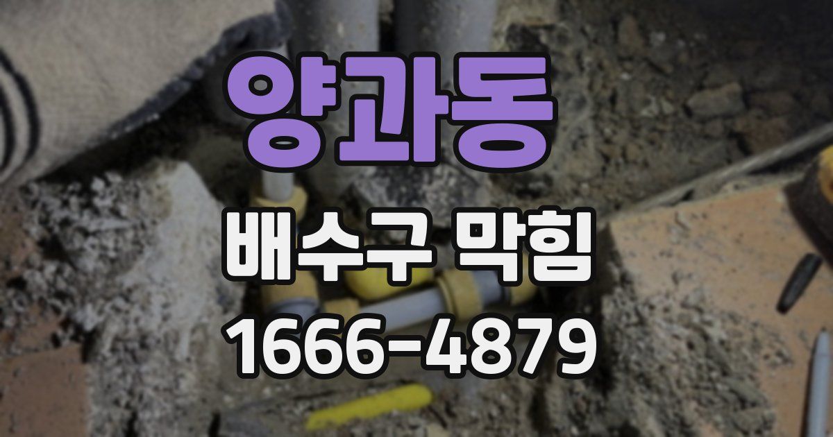 양과동 배수구 막힘