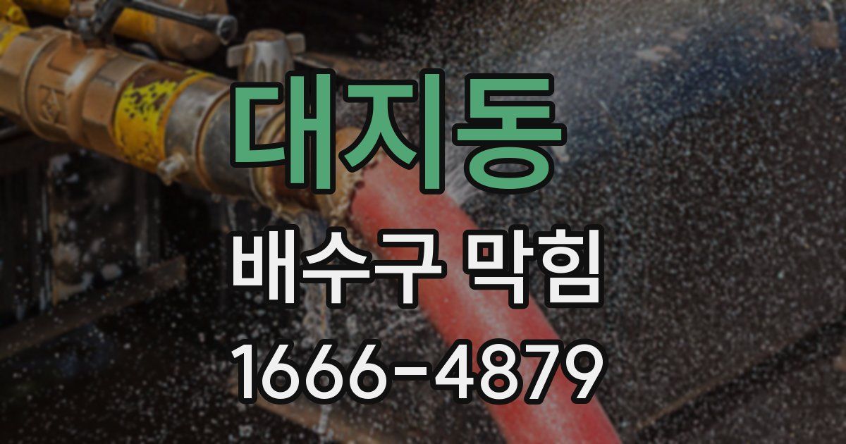 대지동 배수구 막힘