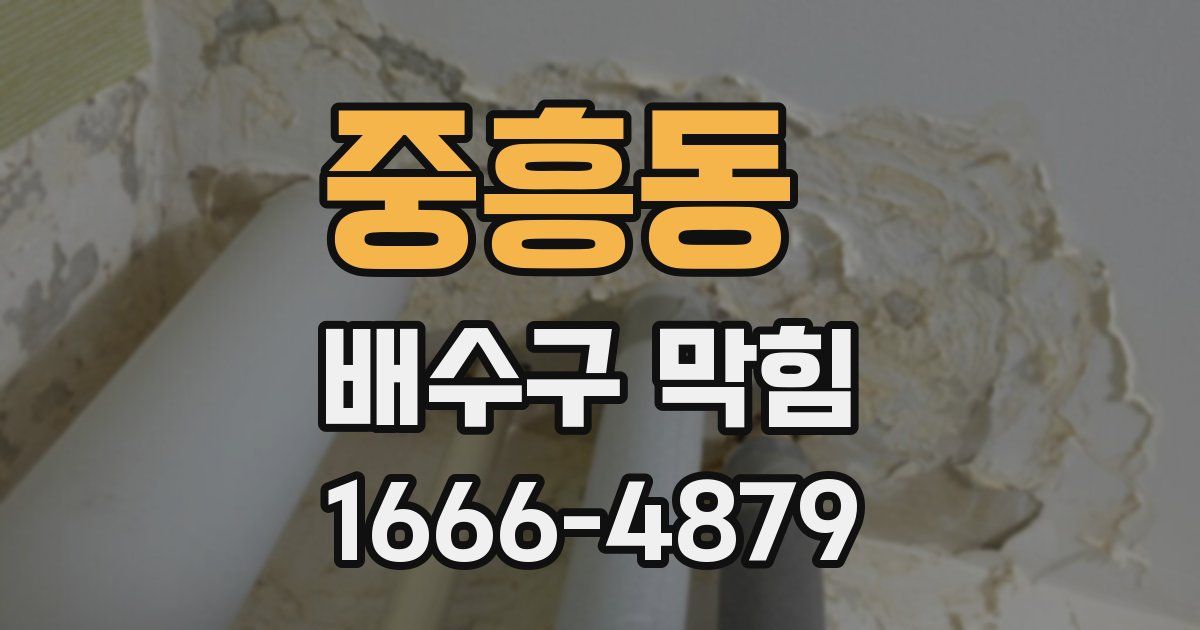 중흥동 배수구 막힘