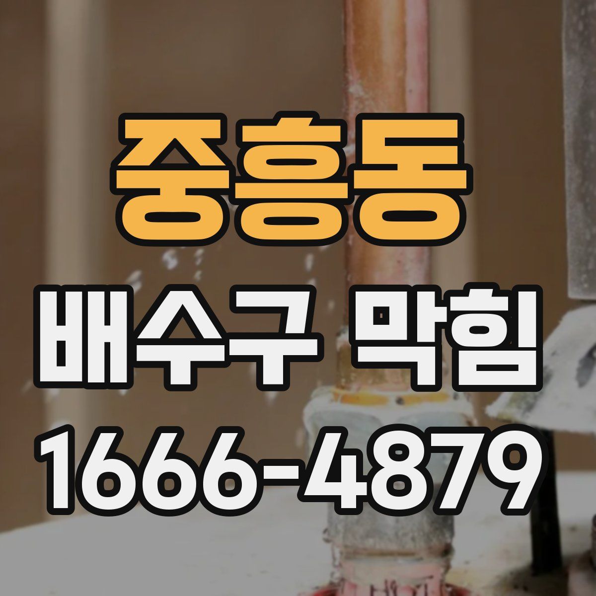 중흥동 배수구 막힘