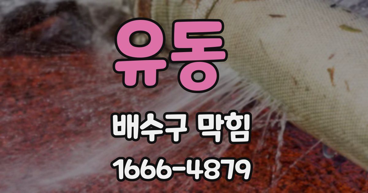 유동 배수구 막힘