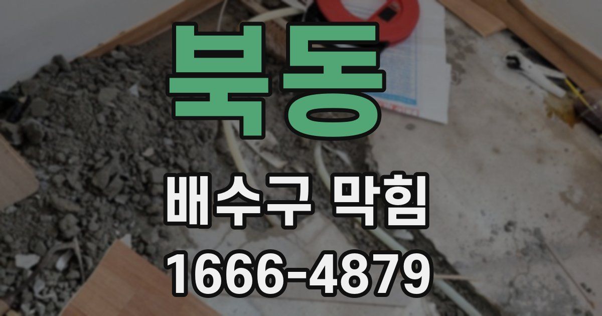 북동 배수구 막힘