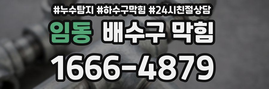 임동 배수구 막힘
