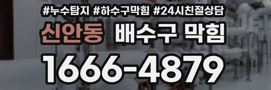 신안동 배수구 막힘