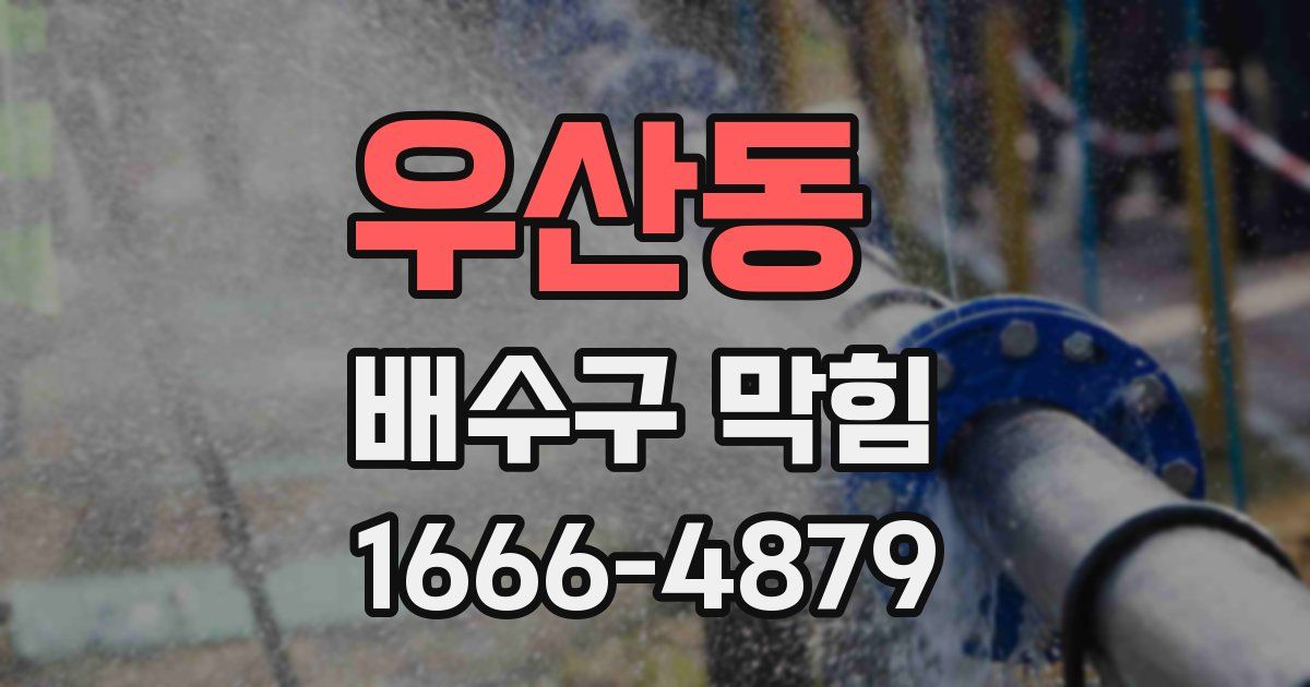 우산동 배수구 막힘